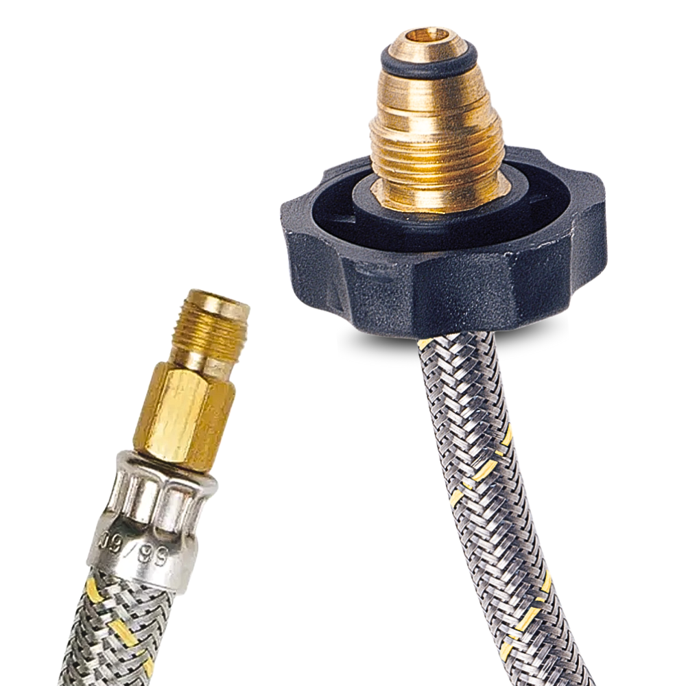 PIGTAIL COFLEX P/GAS 55 CM 7/16 M X 7/8 TUERCA IZQUIERDA C/MANERAL